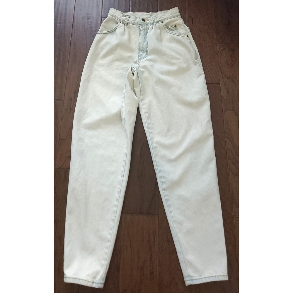 VGT Bugle Boy‎ Women's Acid Wash High Waist Tapered Basic Denim Jeans Sz 9 25x31